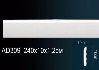 AD309 Напольный плинтус гибкий AD309 Flex из полиуретана Перфект