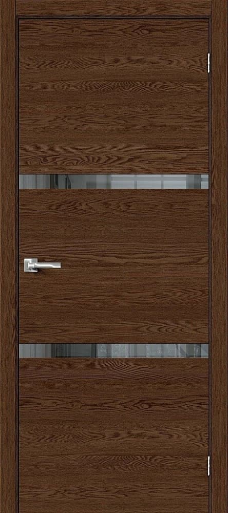 BRV-008-007-044 Межкомнатная дверь Браво-2.55 Brown Skyline / Mirox Grey Bravo