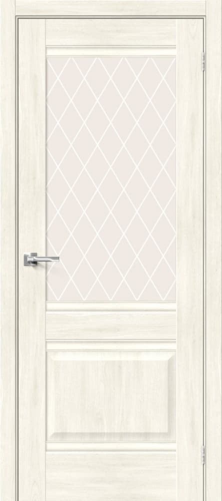 BRV-008-008-010 Межкомнатная дверь Прима-3 Nordic Oak / White Сrystal Bravo