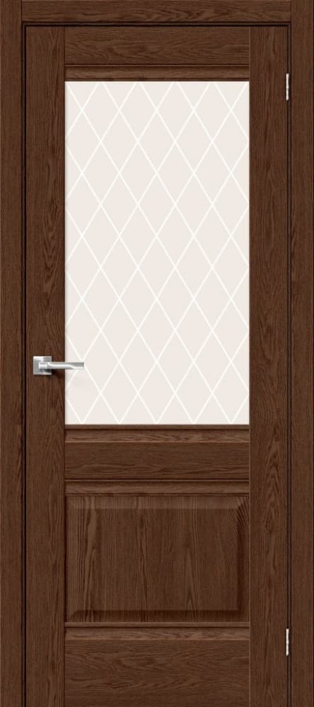 BRV-008-008-015 Межкомнатная дверь Прима-3 Brown Dreamline / White Сrystal Bravo