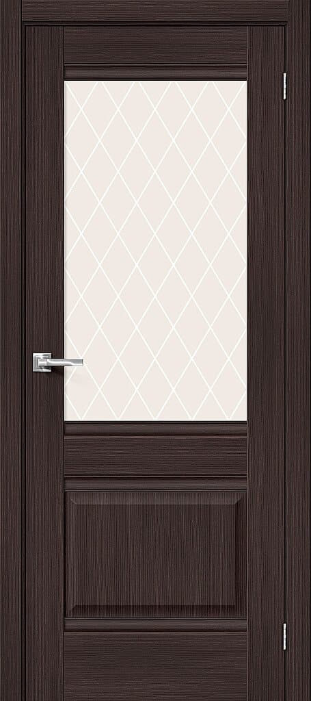 BRV-008-008-022 Межкомнатная дверь Прима-3 Wenge Melinga / White Сrystal Bravo