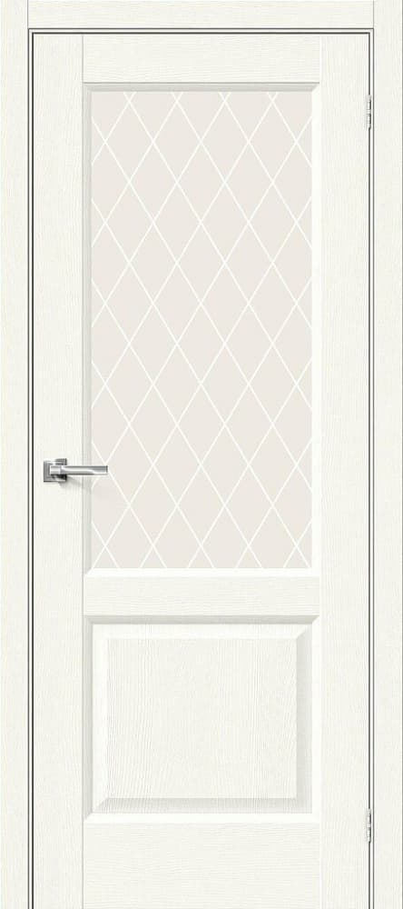 BRV-008-009-002 Межкомнатная дверь Неоклассик-33 White Wood / White Сrystal Bravo