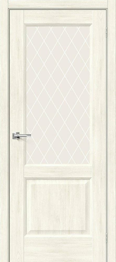BRV-008-009-004 Межкомнатная дверь Неоклассик-33 Nordic Oak / White Сrysta Bravo