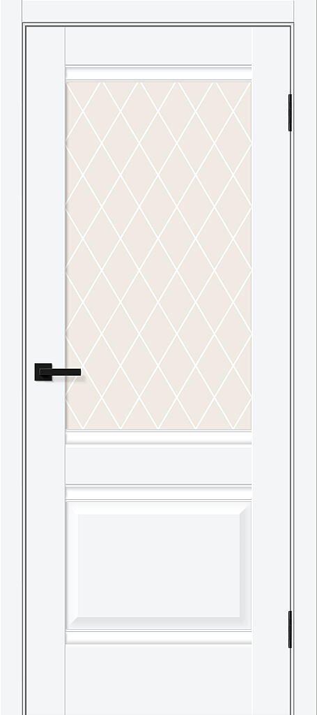 BRV-018-003-023 Межкомнатная дверь Прима-3 White Silk / White Сrystal Bravo