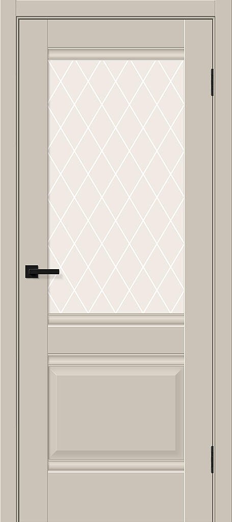 BRV-018-003-024 Межкомнатная дверь Прима-3 Cream Silk / White Сrystal Bravo