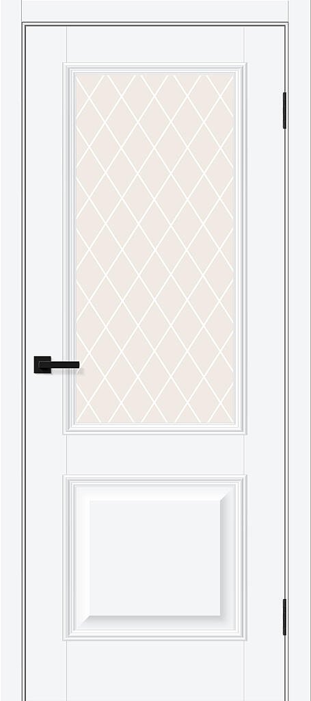 BRV-018-006-005 Межкомнатная дверь Классик-13 White Silk / White Сrystal Bravo