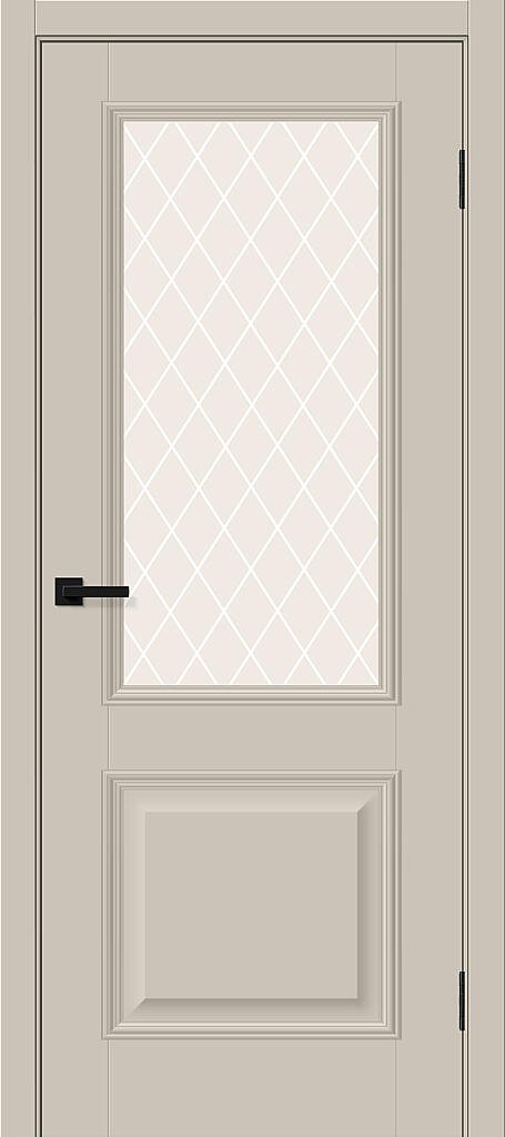 BRV-018-006-006 Межкомнатная дверь Классик-13 Cream Silk / White Сrystal Bravo