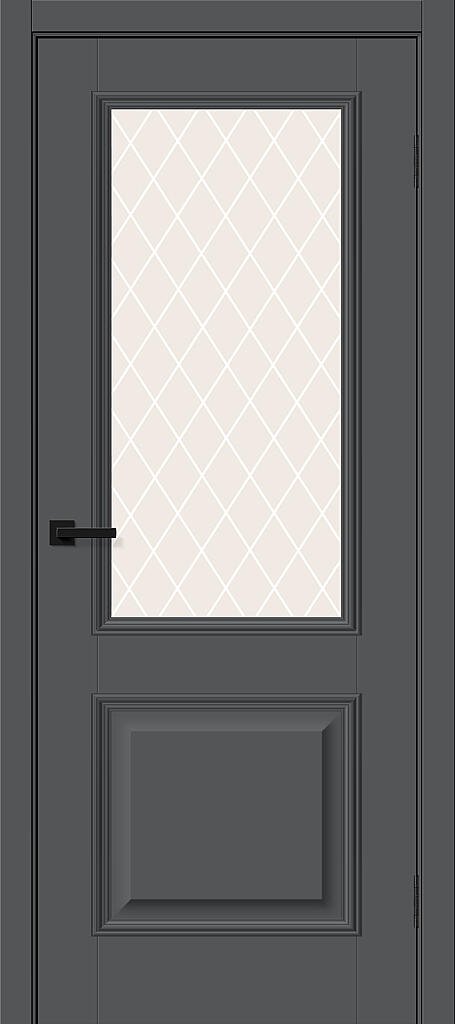 BRV-018-006-008 Межкомнатная дверь Классик-13 Stormy Silk / White Сrystal Bravo