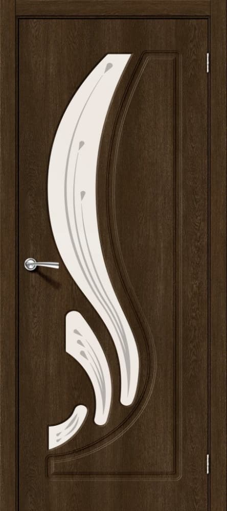 BRV-04-003-024 Межкомнатная дверь Лотос-2 Dark Barnwood/Art Glass Bravo
