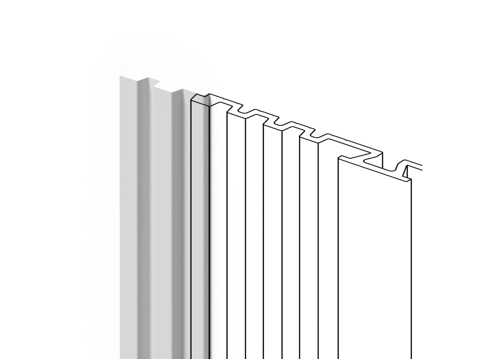 Финишный молдинг HIWOOD LF201ANP