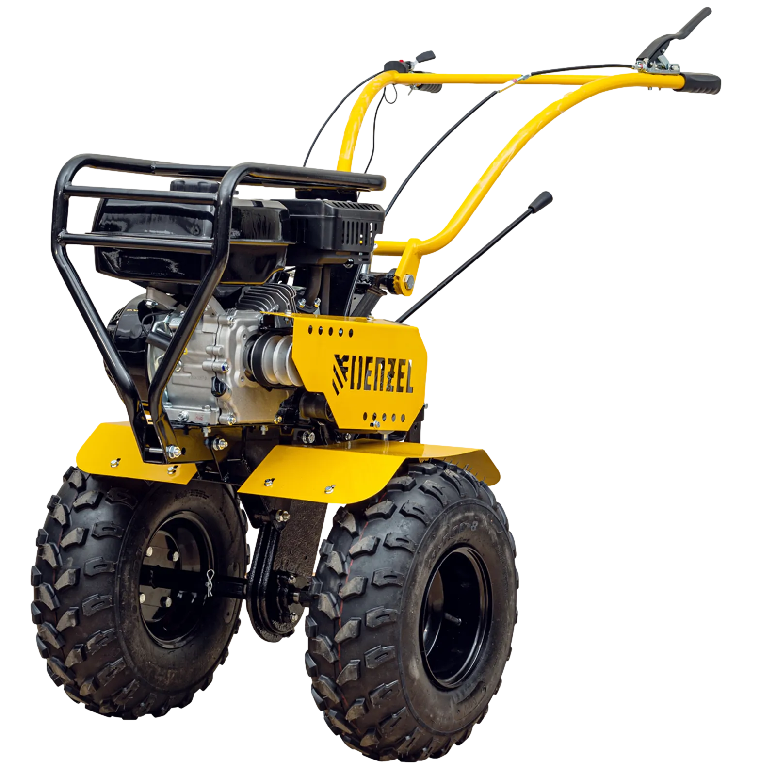 56404 Мотоблок DENZEL DPT-370-PRO, 7 л.с, ременное сцепление, фрез 3 x 4, ШОМ, передачи 4В/2Н DENZEL