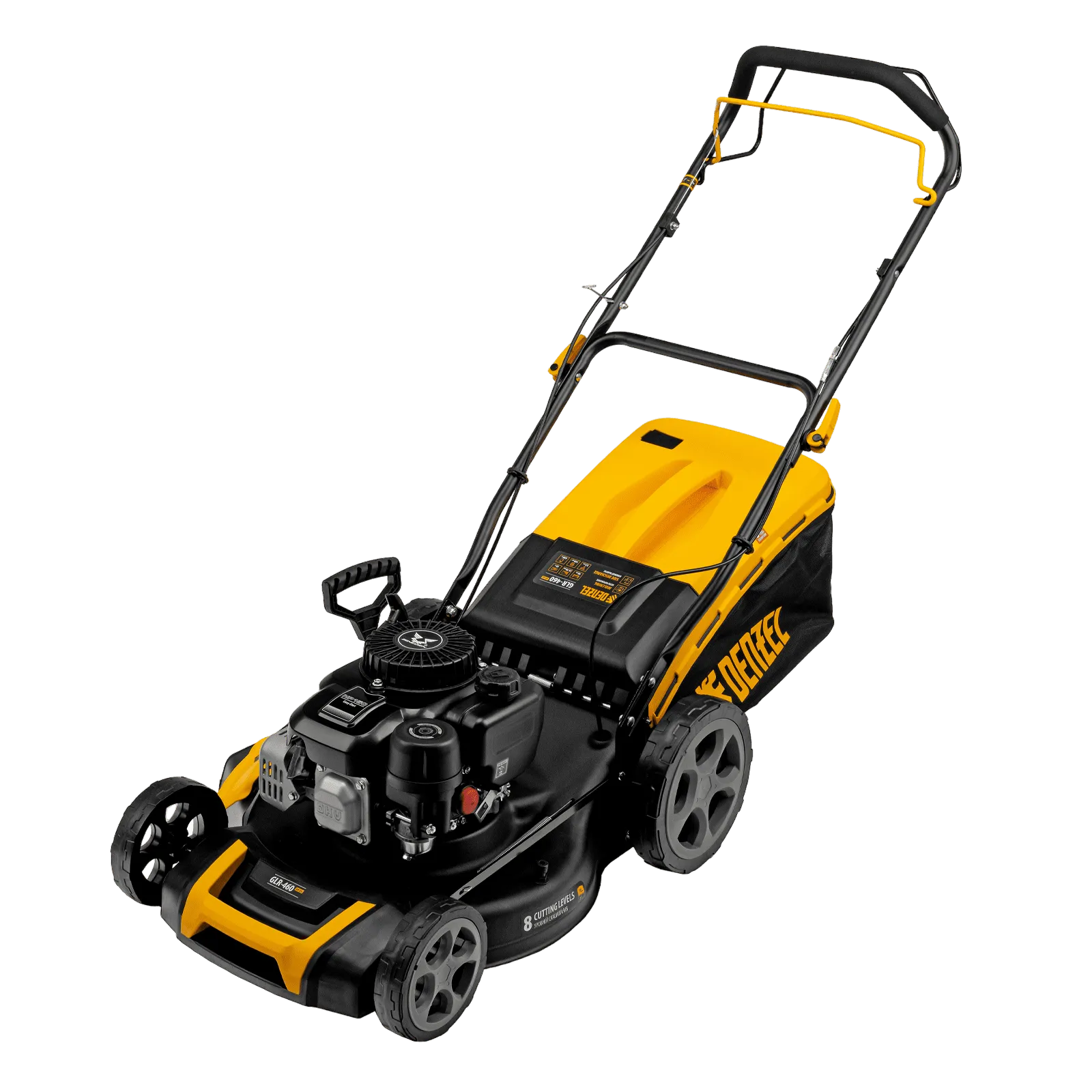 58824 Газонокосилка бензиновая DENZEL GLR-460SP-ZS, 149 см3, ширина 46 см, привод, травосборник 65 л DENZEL