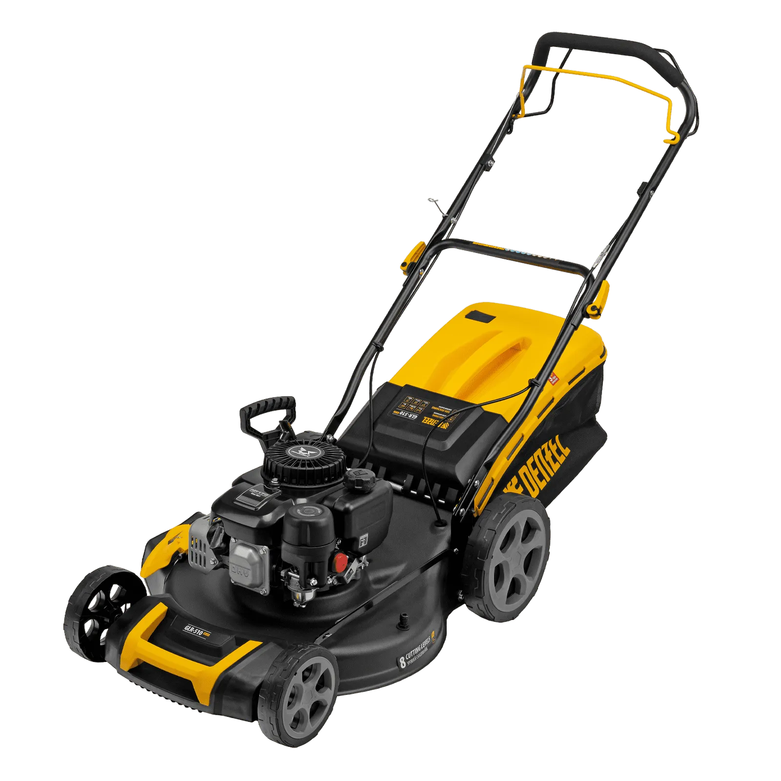 58825 Газонокосилка бензиновая DENZEL GLR-510SP-ZS, 171 см3, ширина 51 см, привод, травосборник 65 л DENZEL