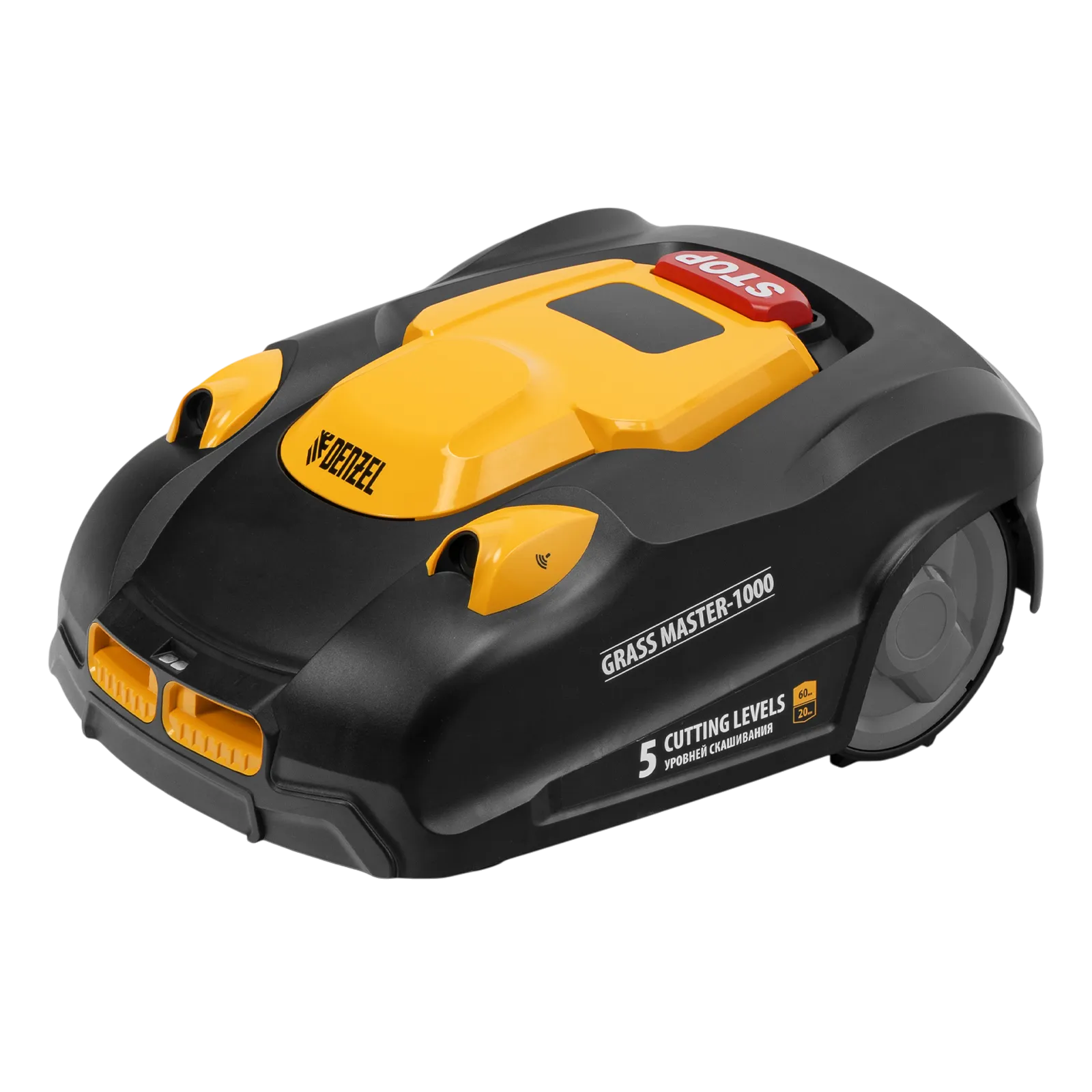 58955 Робот-газонокосилка DENZEL Grass Master 1000 1000м2, 3Ач, 28V, LCD дисплей DENZEL