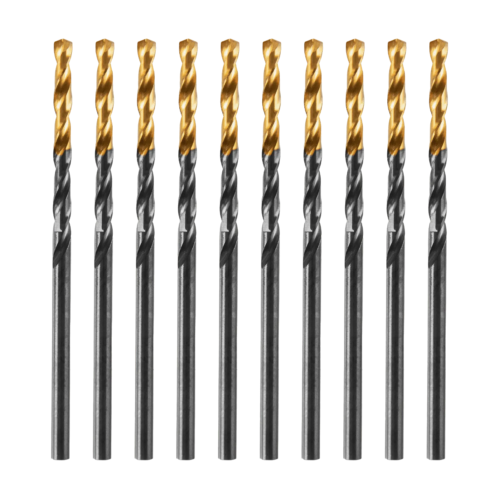 717204 Сверло по металлу DENZEL 2,5 мм, HSS-Tin, Golden Tip, 10 шт. DENZEL