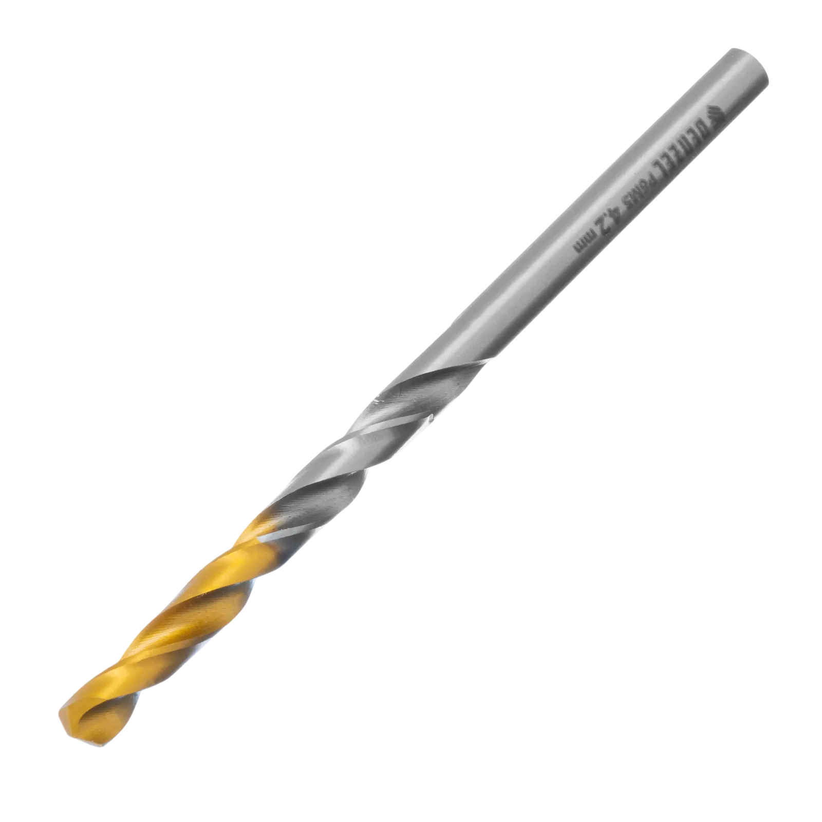 718230 Сверло спиральное по металлу DENZEL 4,2 x 75 мм, Р6М5, Golden Tip DENZEL