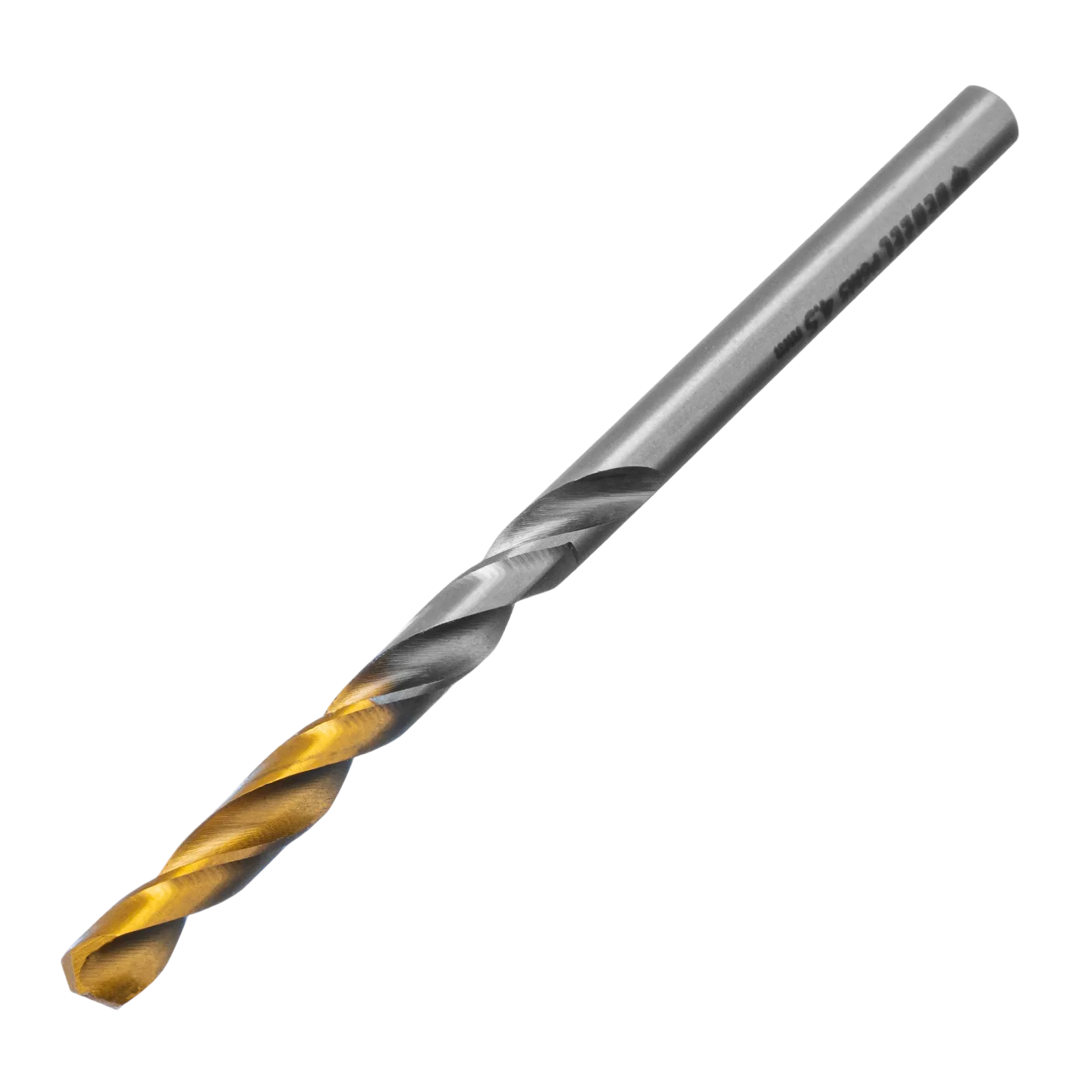 718231 Сверло спиральное по металлу DENZEL 4,5 x 80 мм, Р6М5, Golden Tip DENZEL