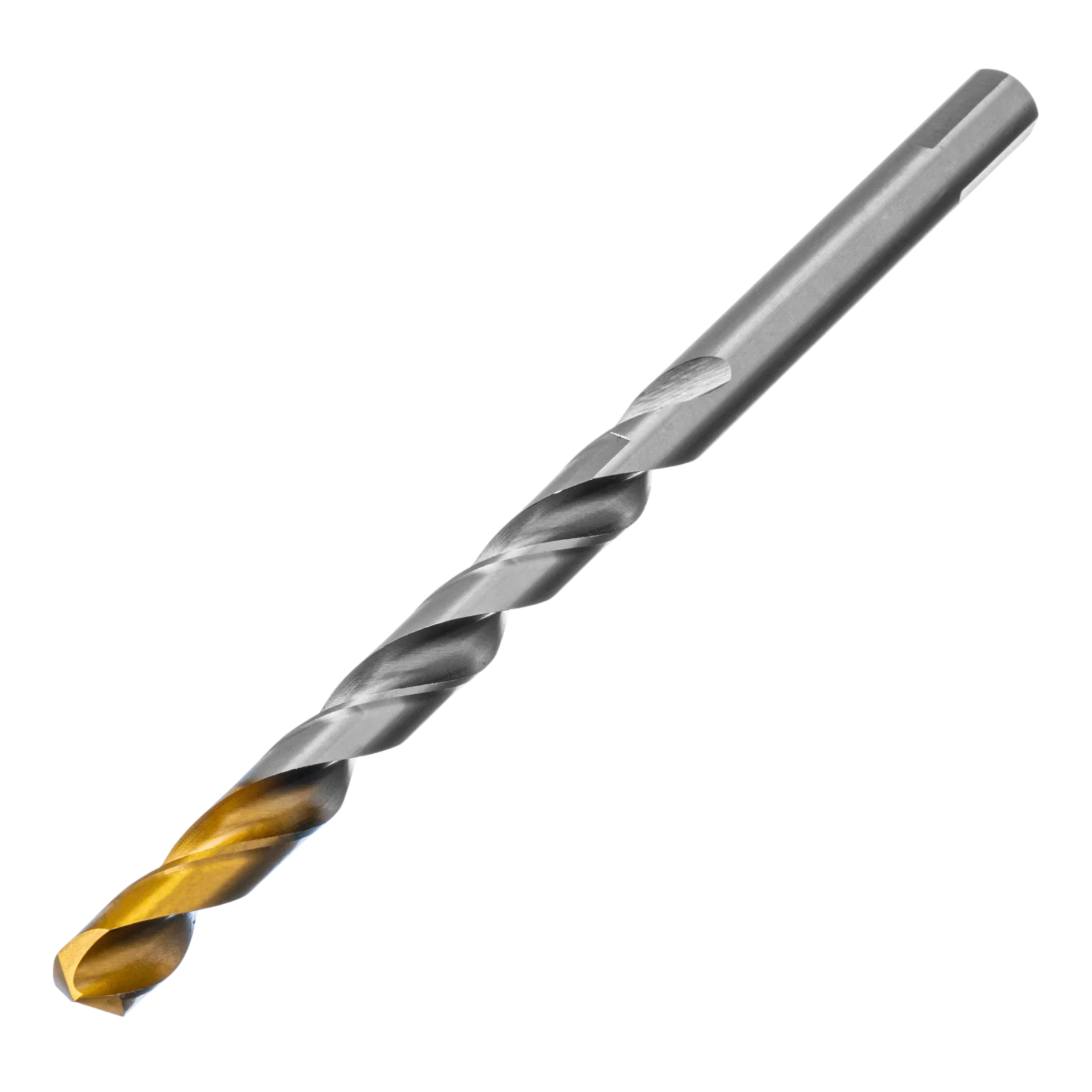 718265 Сверло спиральное по металлу DENZEL 12 x 205 мм, Р6М5, Golden Tip, удлиненное DENZEL