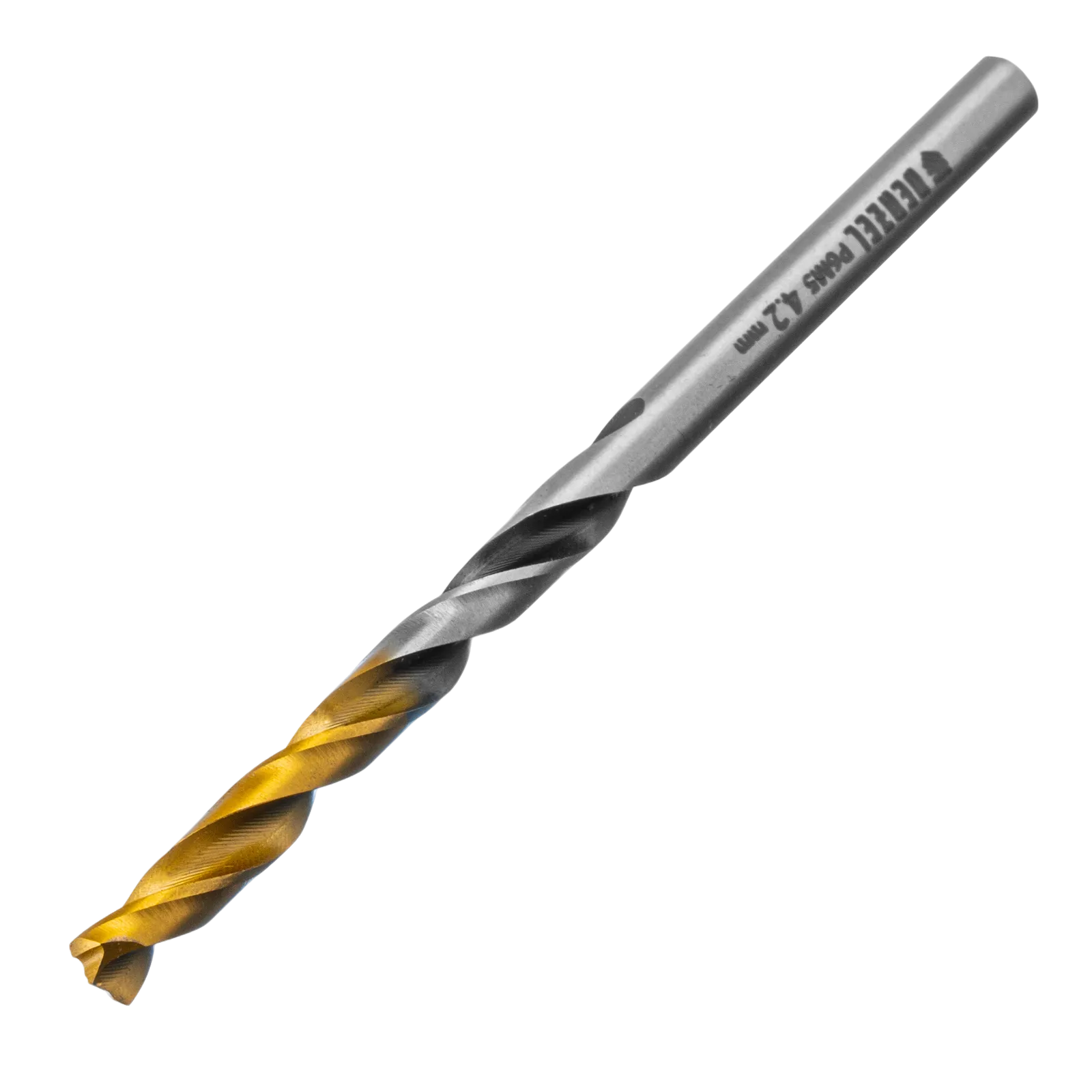 718273 Сверло спиральное по металлу DENZEL 4,2 x 75 мм, Р6М5, Golden Tip, многогранная заточка DENZEL