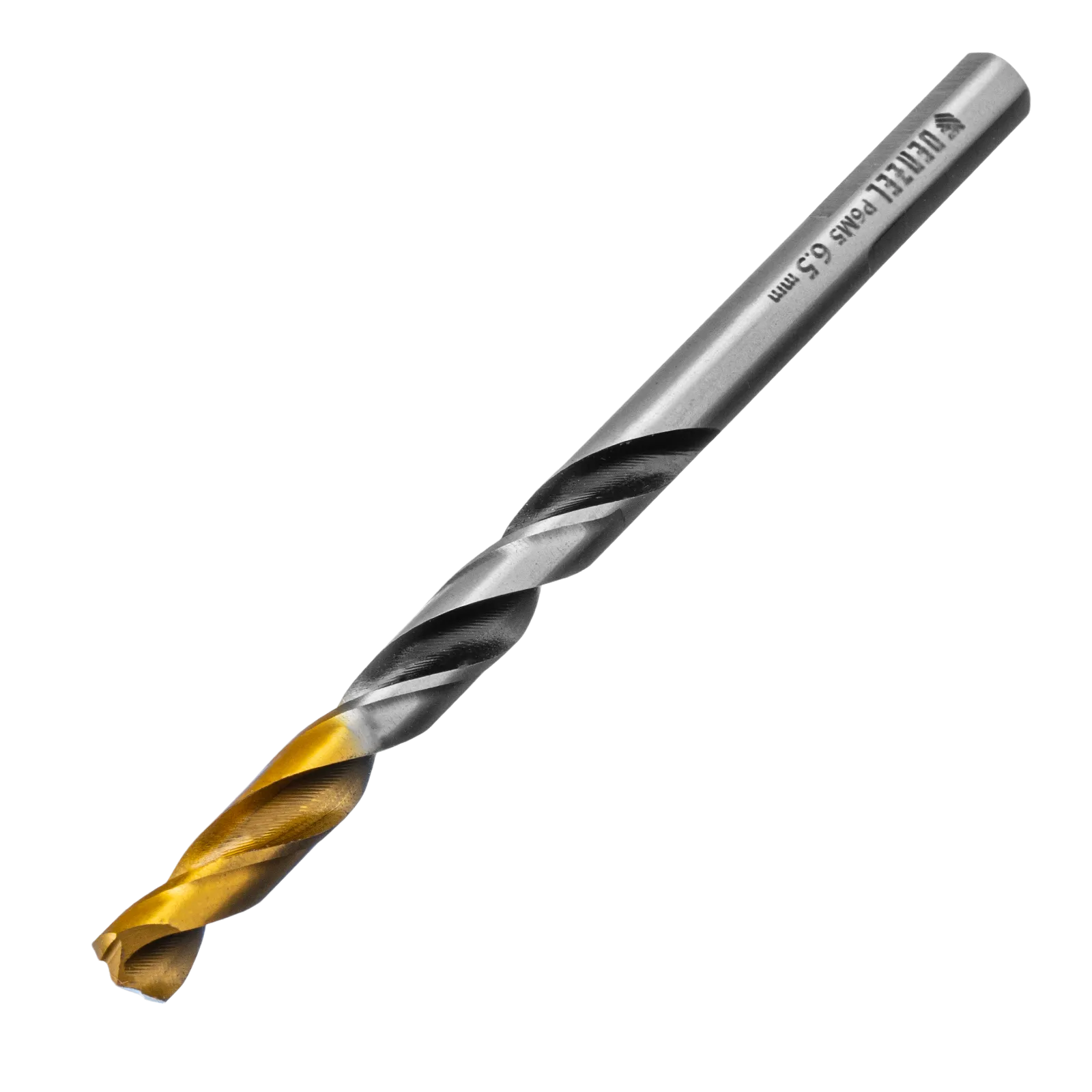 718279 Сверло спиральное по металлу DENZEL 6,5 x 93 мм, Р6М5, Golden Tip, многогранная заточка DENZEL