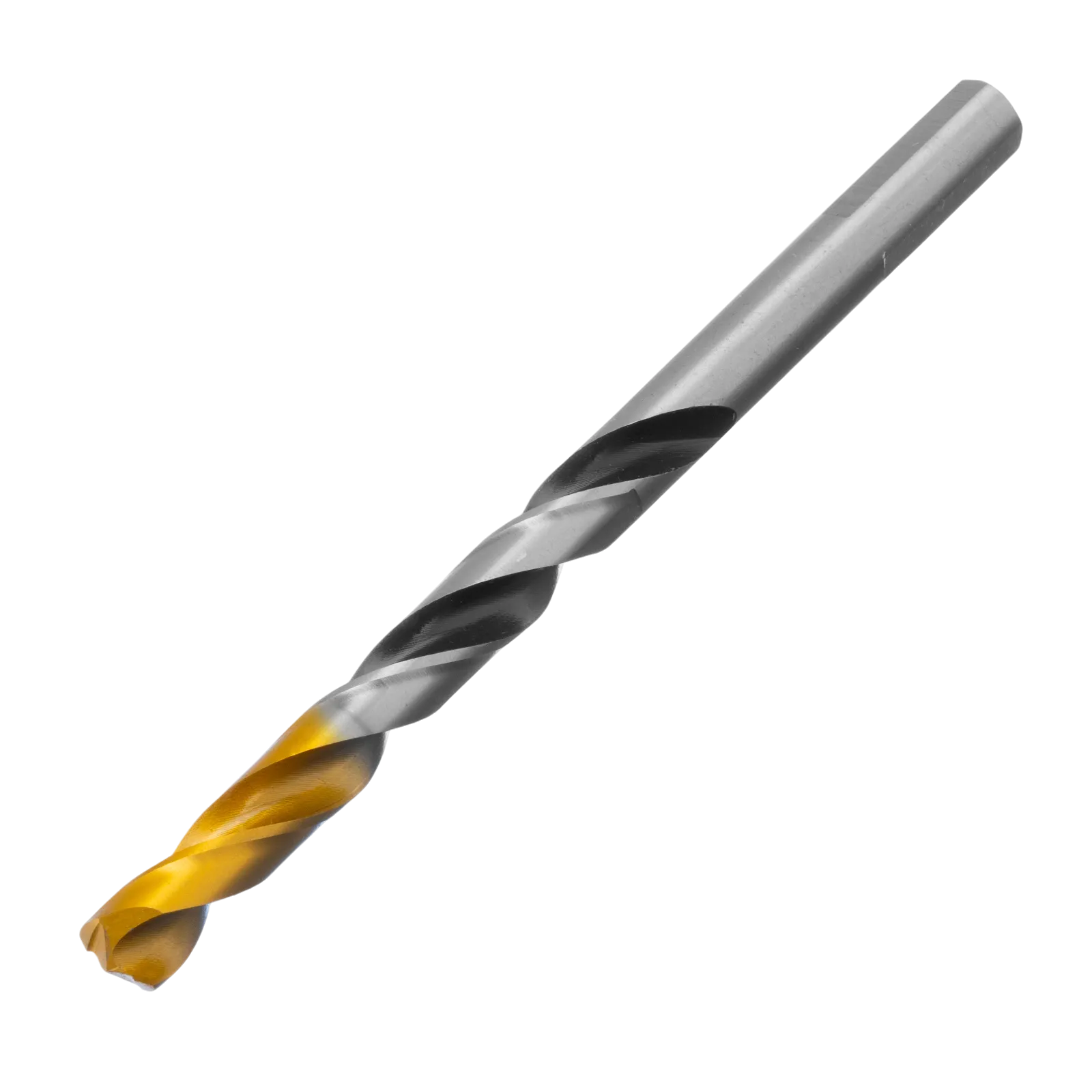 718282 Сверло спиральное по металлу DENZEL 8 x 117 мм, Р6М5, Golden Tip, многогранная заточка DENZEL