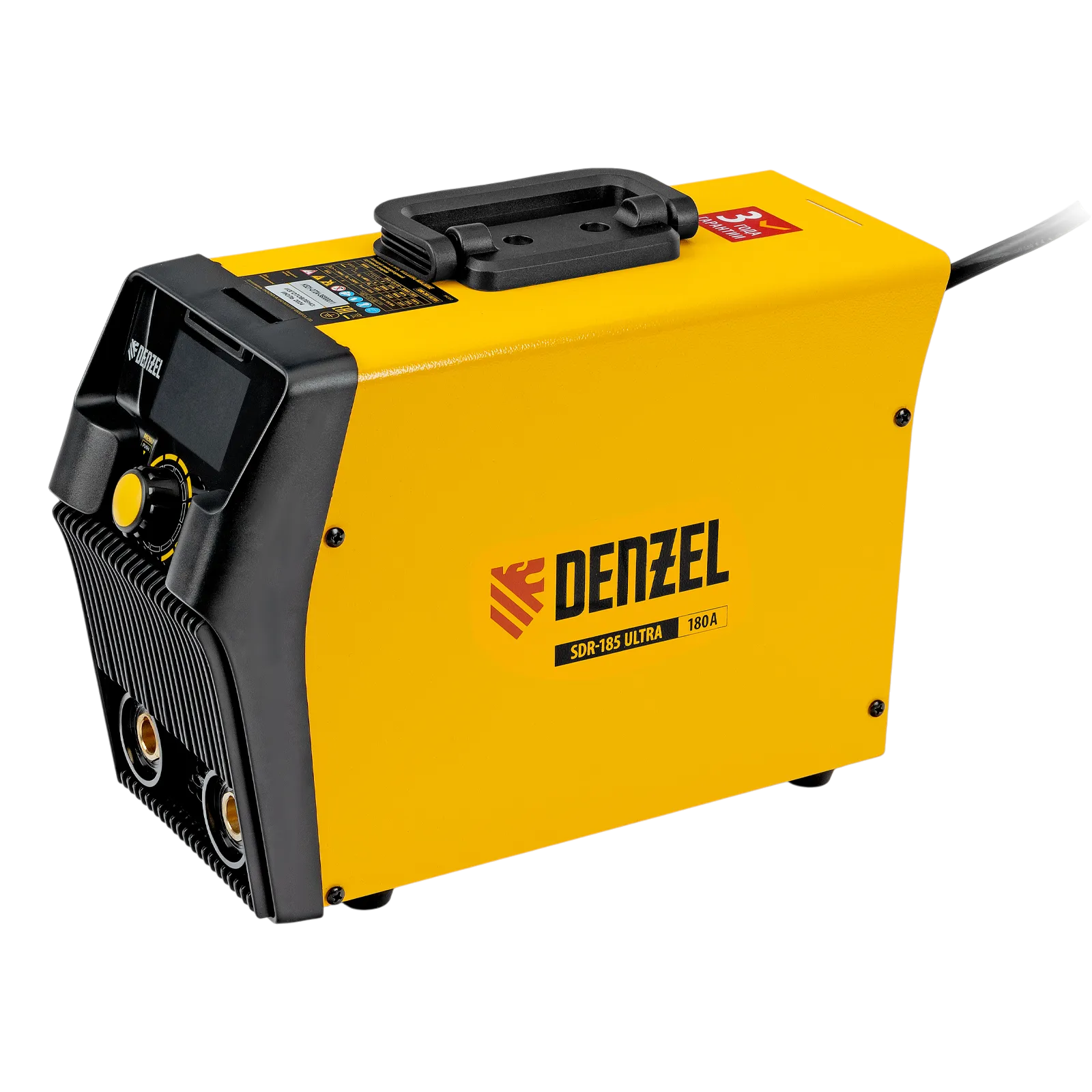 94359 Аппарат инвертор DENZEL. дуговой сварки SDR-185 Ultra, 180 А, ПВ 60% DENZEL