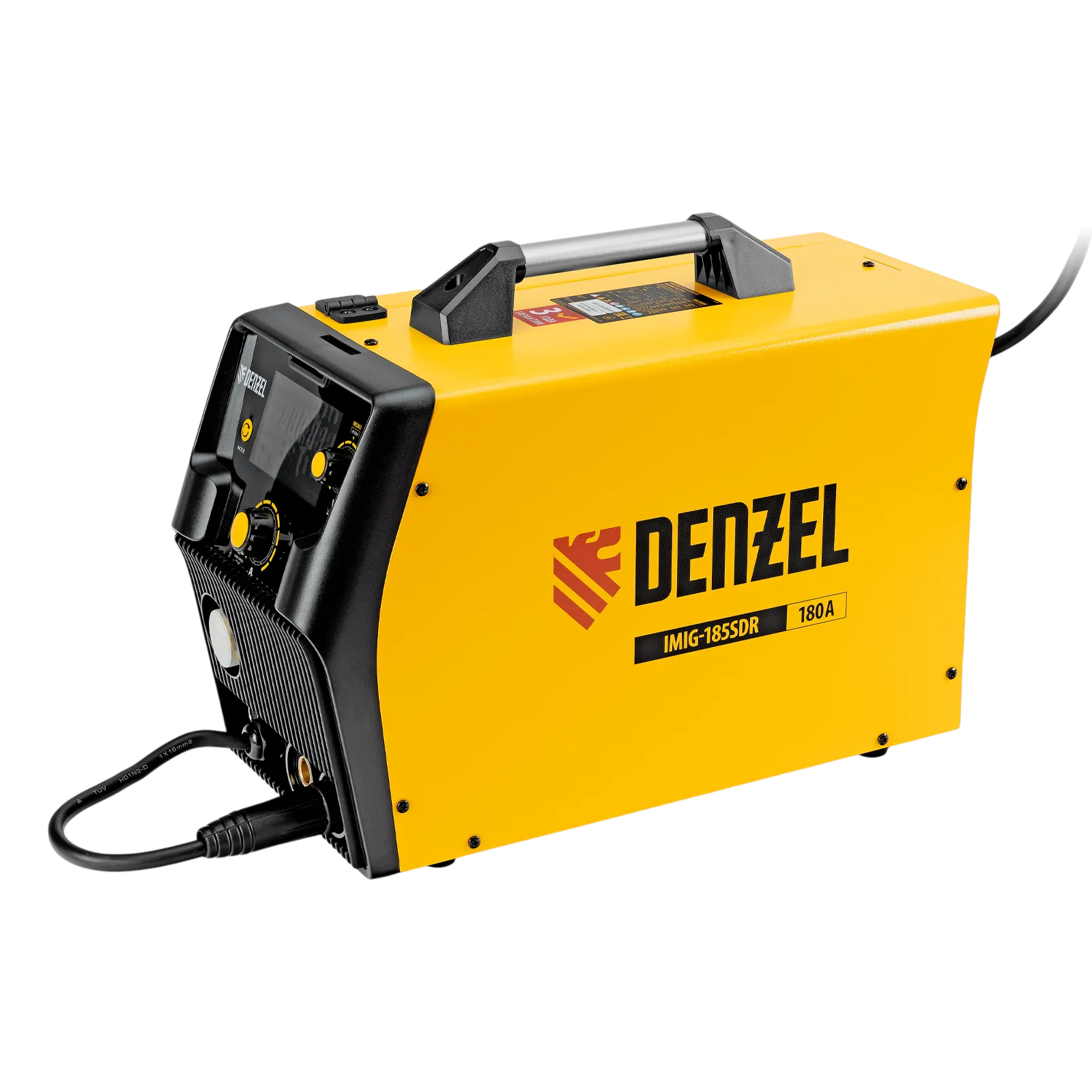 94363 Аппарат инвертор DENZEL. полуавтомат. cварки IMIG-185SDR, 180 А, ПВ 60%, катушка 5 кг DENZEL