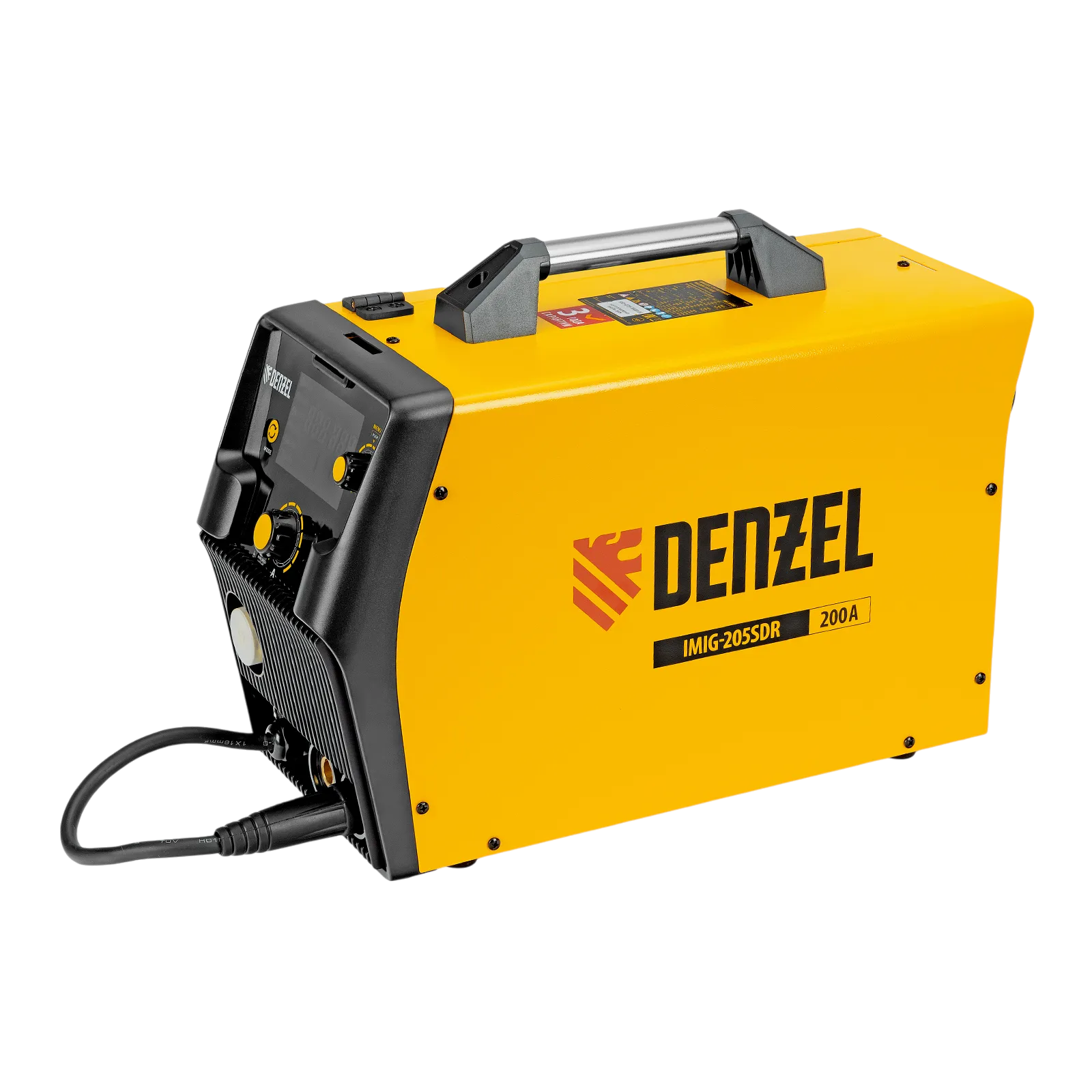 94364 Аппарат инвертор DENZEL. полуавтомат. cварки IMIG-205SDR, 200 А, ПВ 60%, катушка 5 кг DENZEL