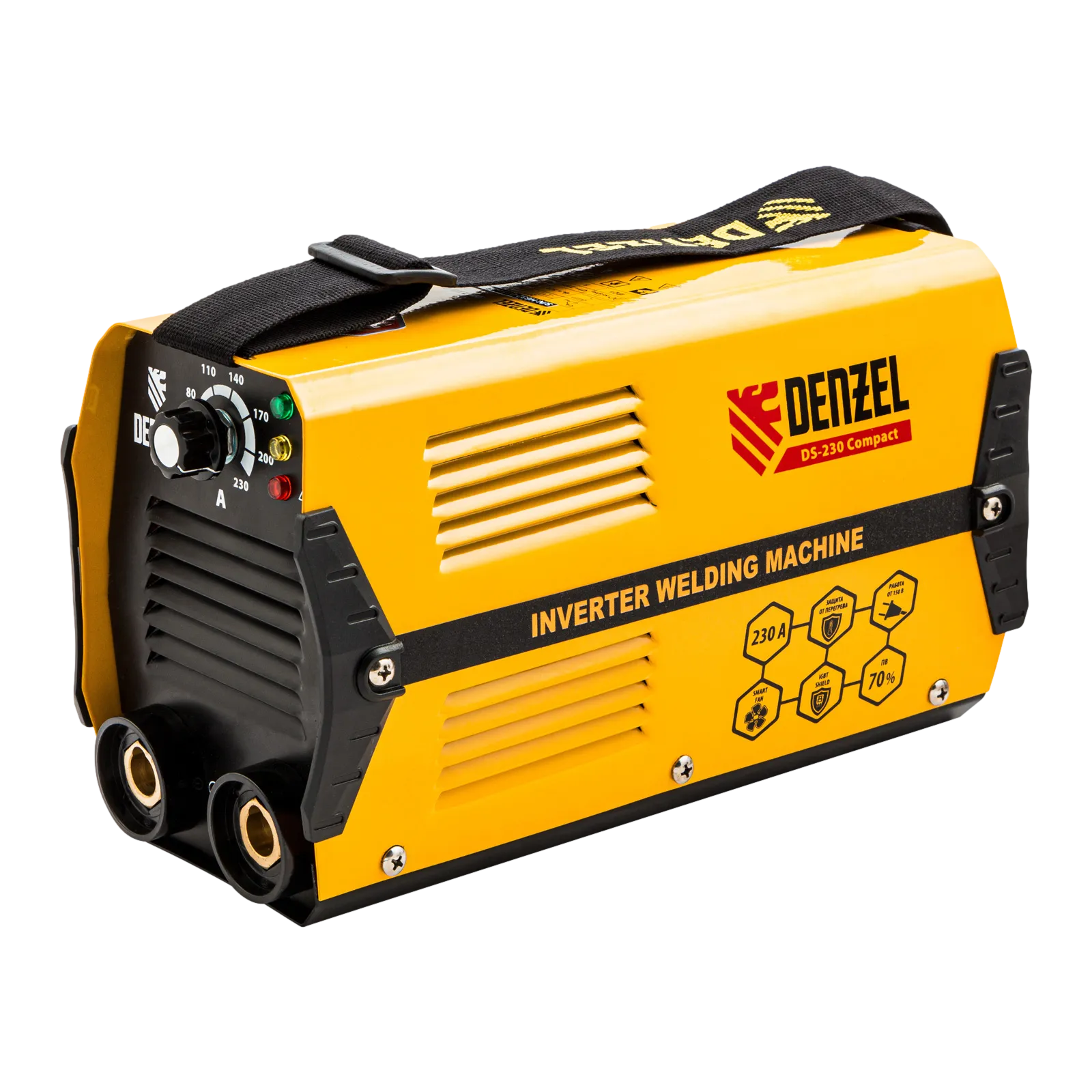 94374 Аппарат инверторный дуговой сварки DENZEL DS-230 Compact, 230 А, ПВ 70%, 1.6-5 мм DENZEL