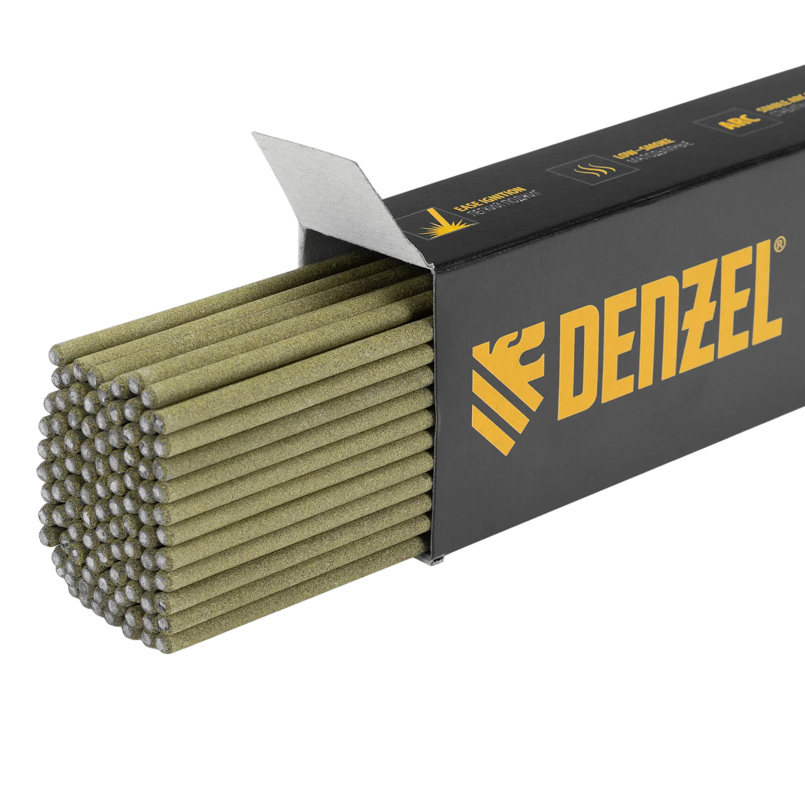 97506 Электроды DENZEL DER-46 GoldLine, диам. 3 мм, 2,5 кг., рутил-целлюлозное покрытие DENZEL